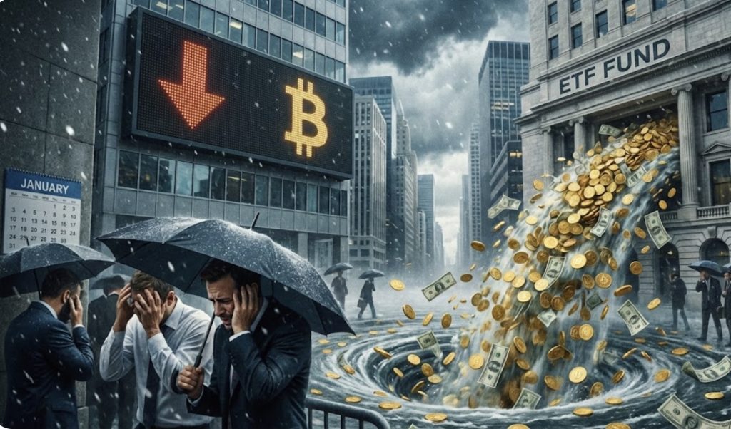 ETF Bitcoin bị rút ròng hơn 1,5 tỷ USD, áp lực bán gia tăng trong tháng 1缩略图 ETF Bitcoin bị rút ròng hơn 1,5 tỷ USD, áp lực bán gia tăng trong tháng 1