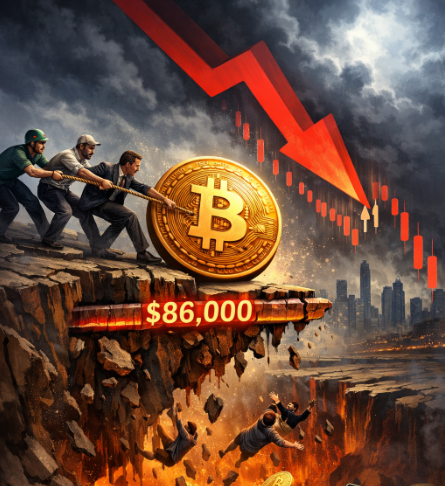 Bitcoin giảm mạnh khi phe mua đối mặt với nguy cơ mất mốc hỗ trợ 86.000 USD