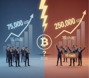 Dự báo giá Bitcoin 2026: Tổ chức chia rẽ giữa 75.000 và 250.000 USD