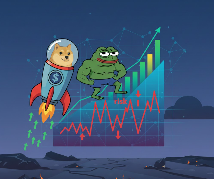 Meme coin: Dogecoin, Shiba Inu, Pepe tăng nhẹ trong khi rủi ro giảm vẫn hiện hữu