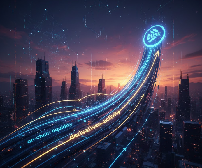 DUSK tăng mạnh nhờ dòng tiền on-chain và hoạt động phái sinh sôi động