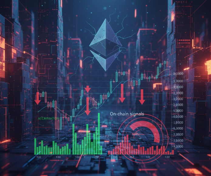 Ethereum chịu áp lực bán quanh mốc 3.000 USD giữa các tín hiệu on-chain trái chiều