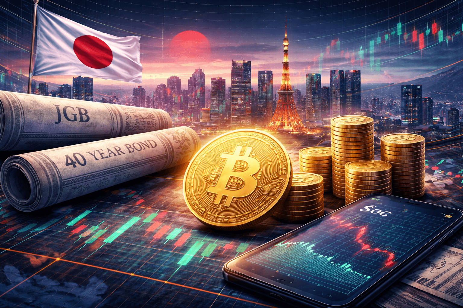 Bitcoin chịu dư chấn từ cú gãy 30 năm của trái phiếu Nhật