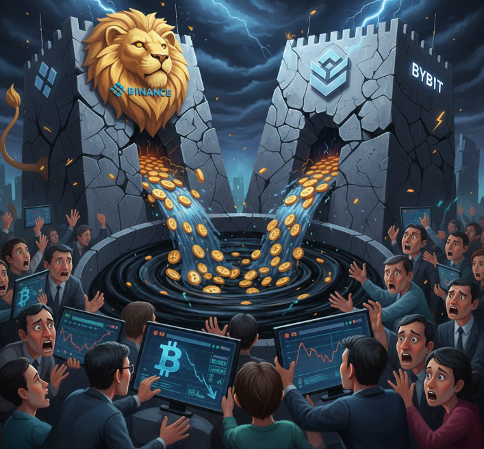 Tin đồn Binance và ByBit tạm ngừng rút tiền khi Bitcoin lao dốc