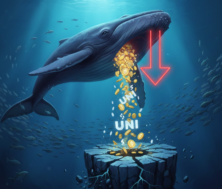 Cá voi bán tháo 2,49 triệu UNI khiến giá mất mức hỗ trợ $4