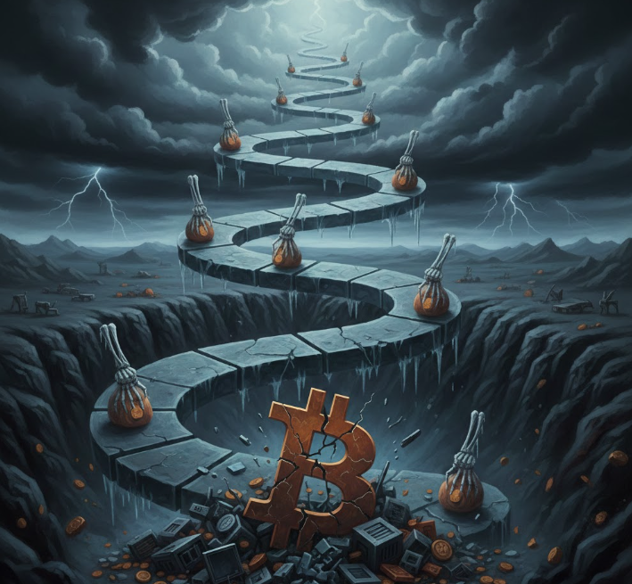 Giá Bitcoin có nguy cơ lặp lại chuỗi giảm giá 7 năm liên tiếp do lượng thanh lý ngày càng tăng