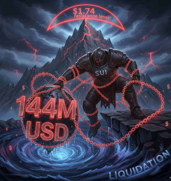 144 triệu USD vị thế short có nguy cơ thanh lý khi giá SUI gần mức kháng cự 1,74 USD