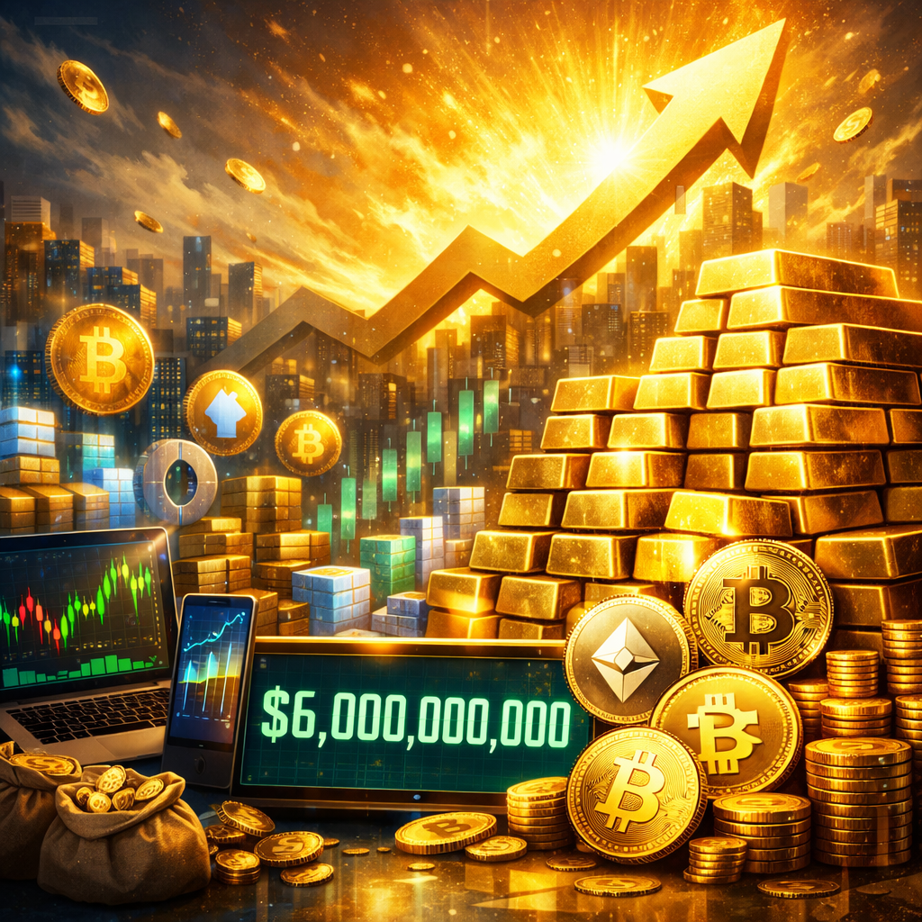 Thị trường hàng hóa được mã hóa vượt mốc 6 tỷ đô la trong bối cảnh giá vàng tăng mạnh chưa từng có缩略图 Thị trường hàng hóa được mã hóa vượt mốc 6 tỷ đô la trong bối cảnh giá vàng tăng mạnh chưa từng có