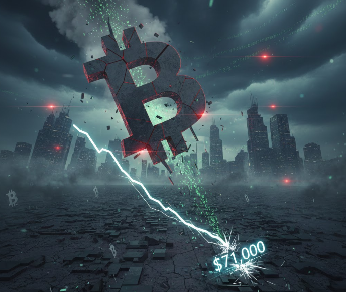 Bitcoin lao dốc mạnh, mất mốc $71.000 khi tâm lý bi quan lan rộng