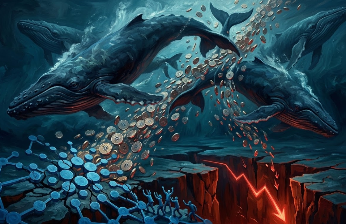 Cardano đối mặt với nguy cơ giảm 31% khi cá voi bán tháo