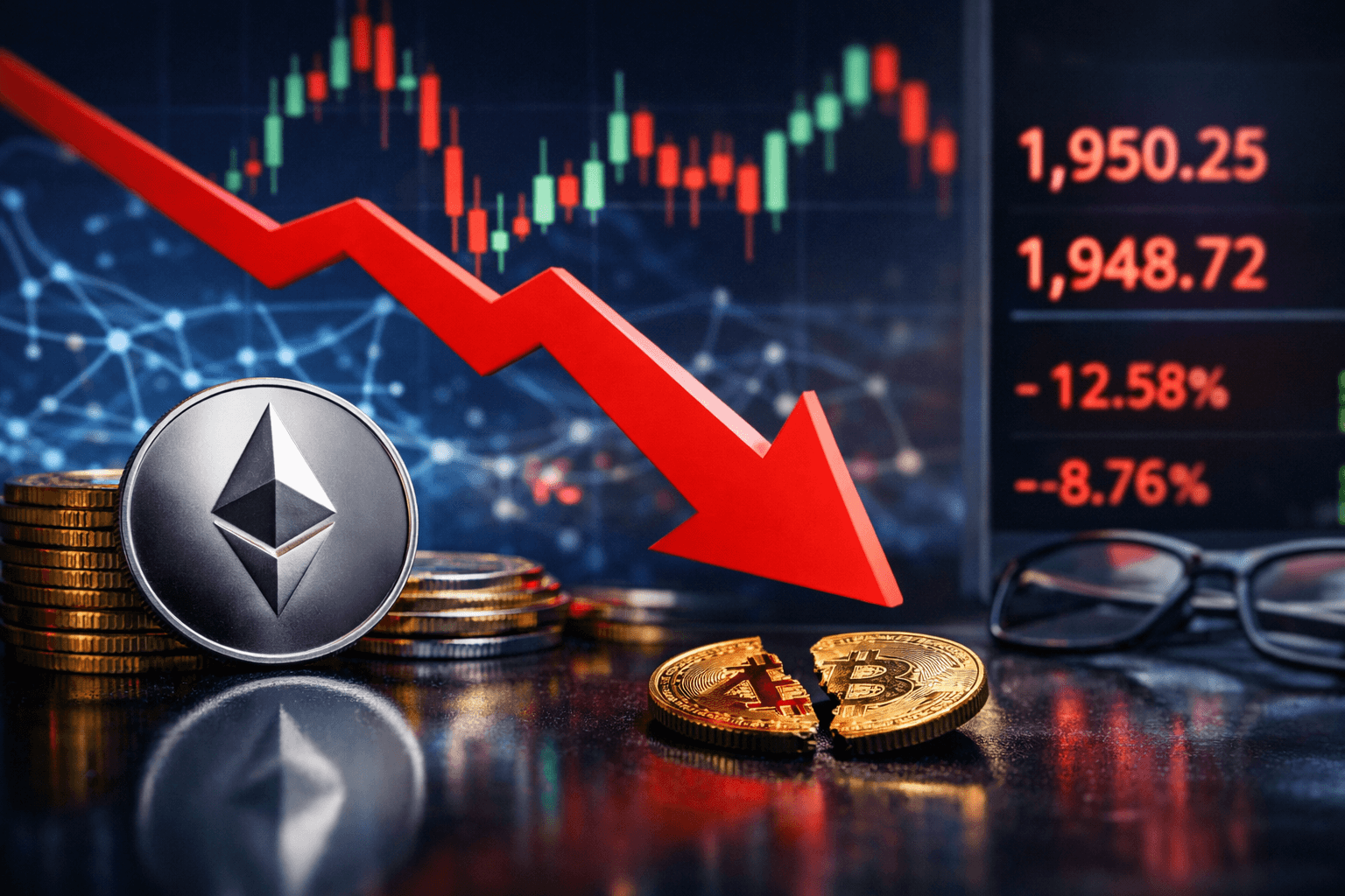 Ethereum lập kỷ lục sử dụng, nhưng ETH tiến sát chuỗi giảm dài nhất từ 2018