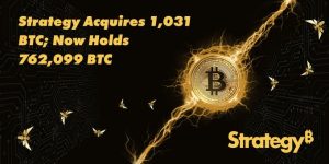 Strategy mua thêm 1.031 BTC, nâng tổng nắm giữ lên 762.099 BTC trị giá 57,69 tỷ USD