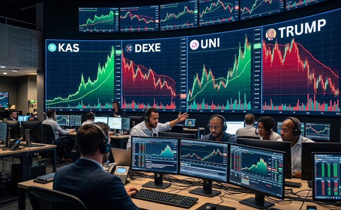 TOP các đồng coin tăng – giảm mạnh nhất tuần qua: KAS, DEXE, UNI, TRUMP