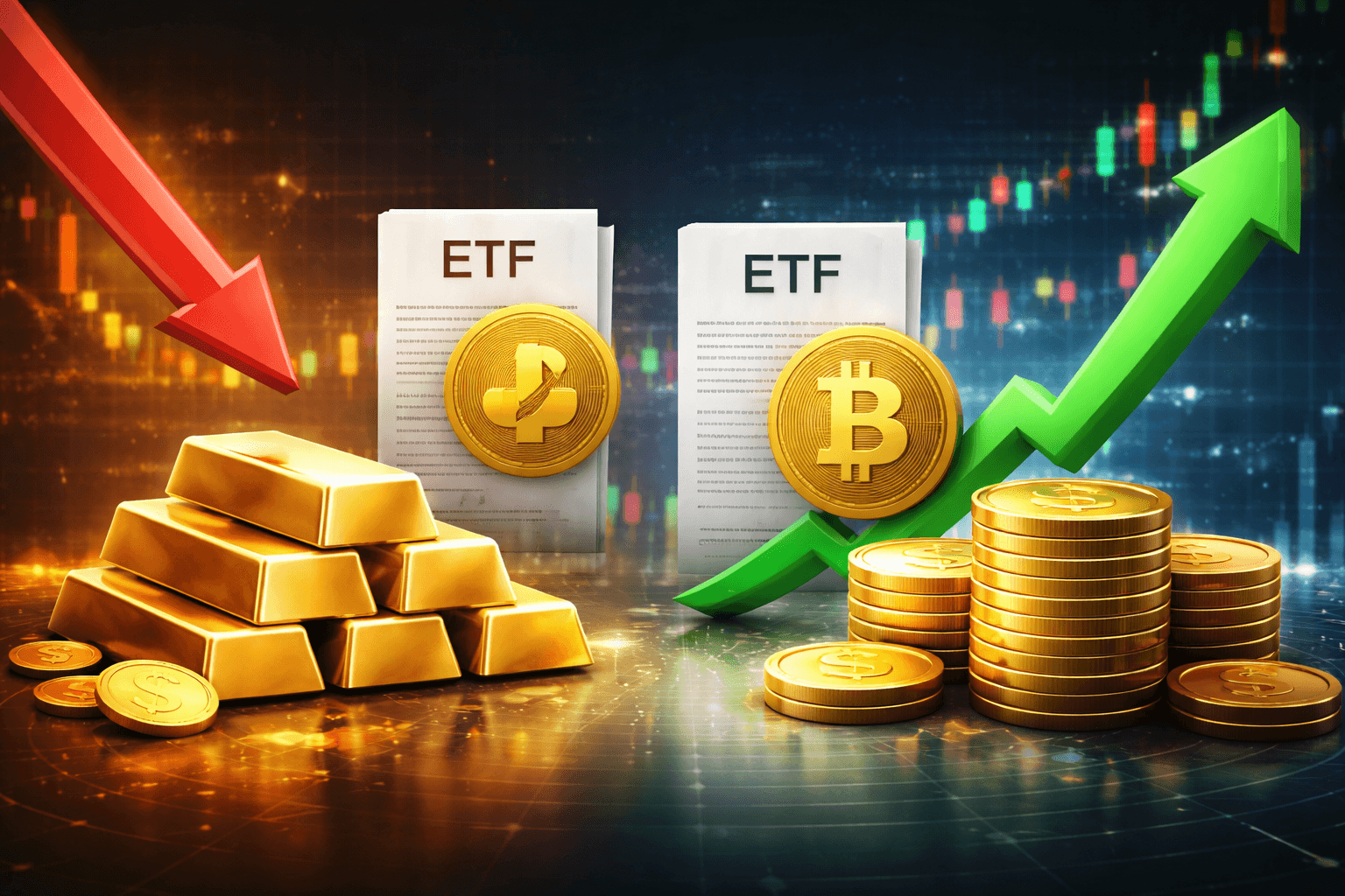 JPMorgan: ETF Bitcoin và vàng phân hóa dòng tiền sau chiến sự Iran