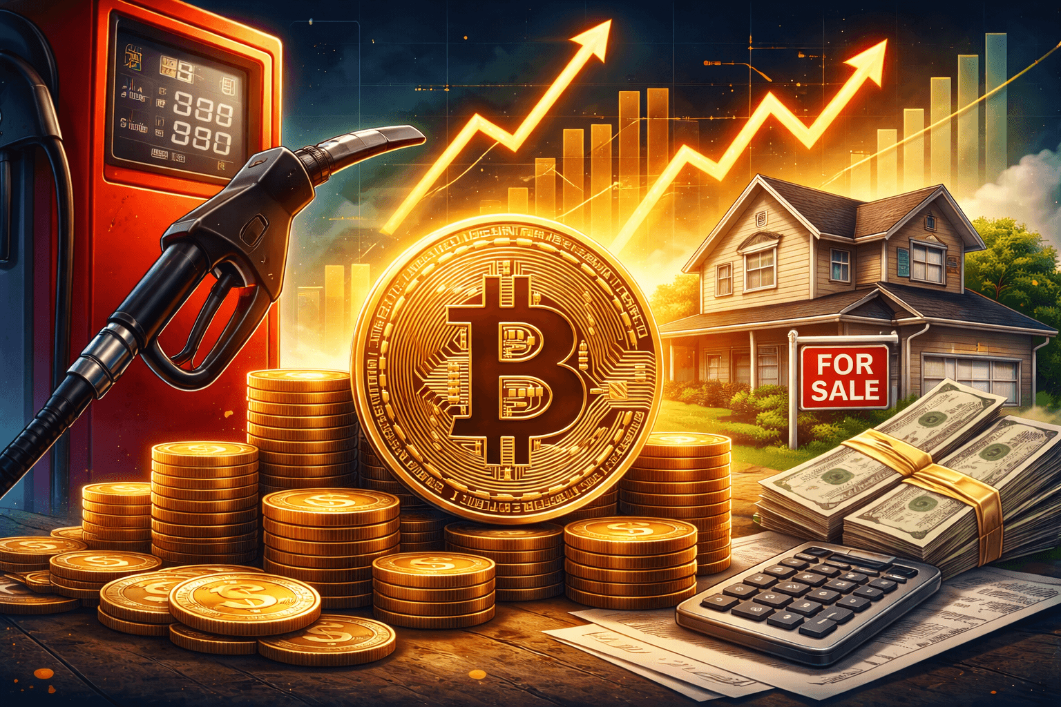 Vì sao giá xăng và lãi vay đang tác động trực tiếp đến Bitcoin