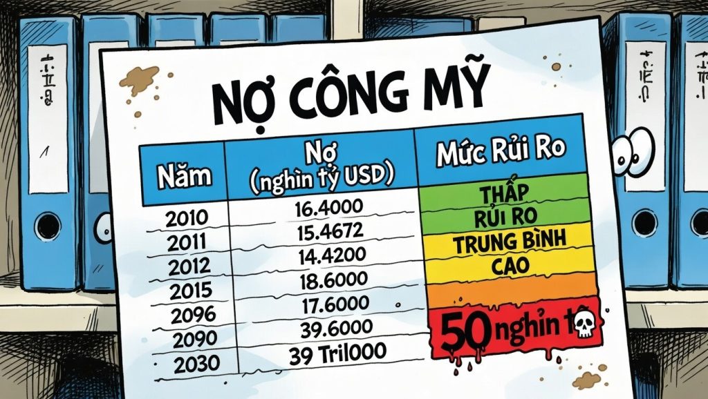 Nợ công Mỹ vượt 39 nghìn tỷ USD, rủi ro leo lên 50 nghìn tỷ