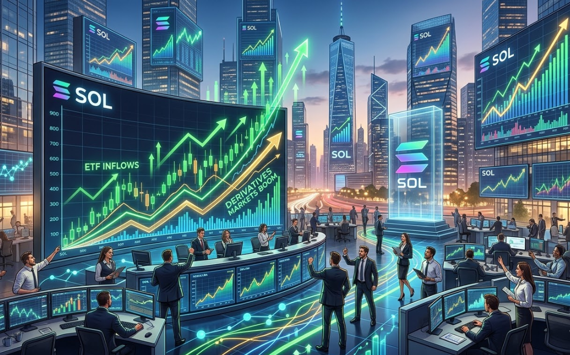 Solana nối dài đà tăng khi dòng vốn ETF và tín hiệu phái sinh củng cố kỳ vọng bứt phá