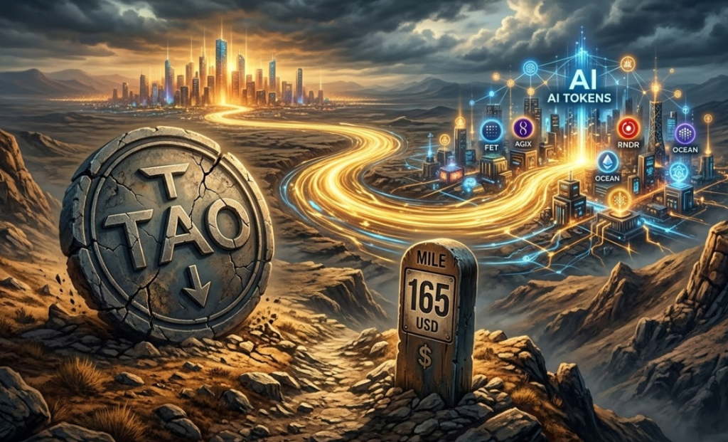 TAO suy yếu dù dòng tiền đổ vào token AI – 165 USD có phải điểm dừng tiếp theo?缩略图 TAO suy yếu dù dòng tiền đổ vào token AI – 165 USD có phải điểm dừng tiếp theo?