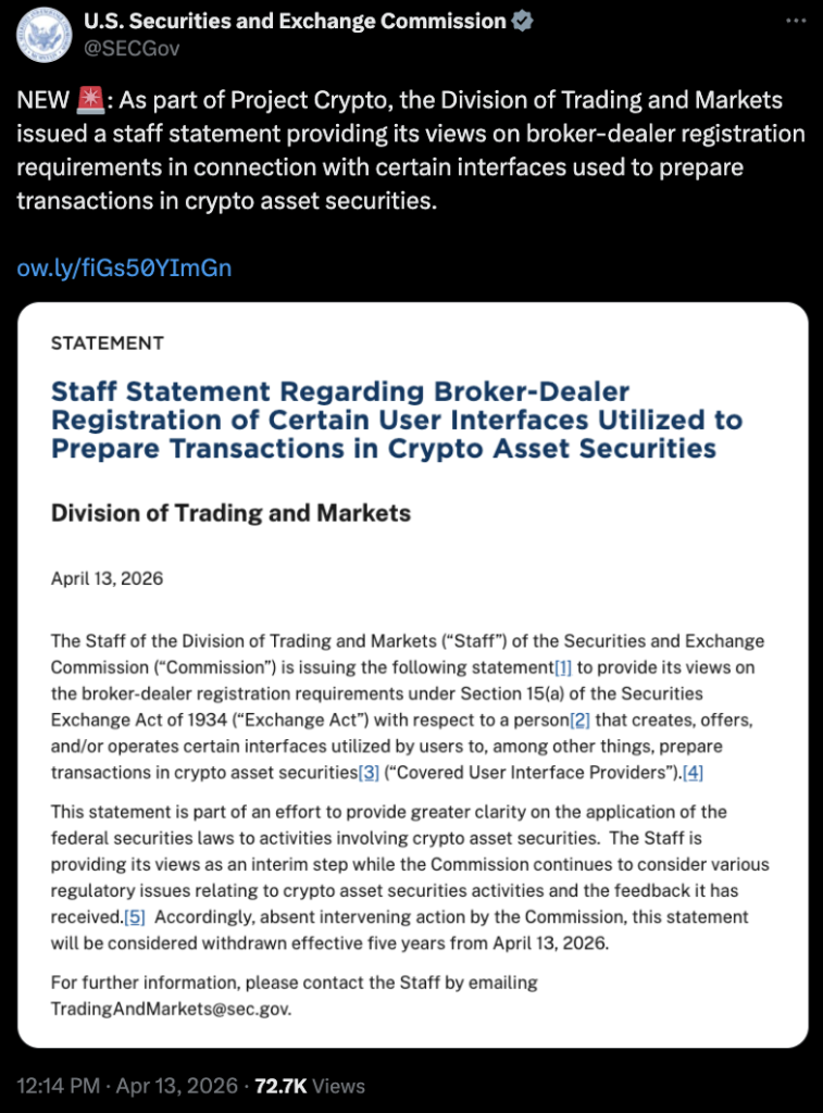 Tuyên bố của SEC