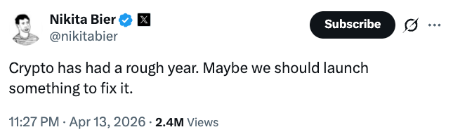 Giám đốc sản phẩm X Nikita Bier gây bất ngờ khi hé lộ giải pháp đột phá cho tiền điện tử