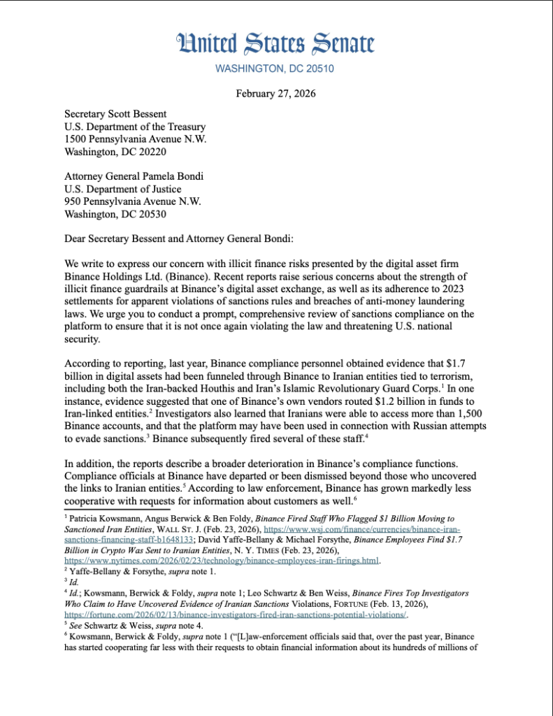 Quốc hội, Thượng viện, Iran, Sàn giao dịch tiền mã hóa, Binance, Lệnh trừng phạt