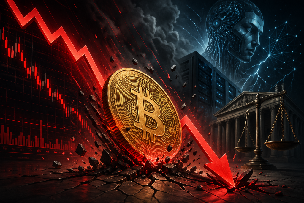 Bitcoin bất ngờ giảm xuống dưới 76.000 USD khi rủi ro từ ngành AI và pháp lý gia tăng