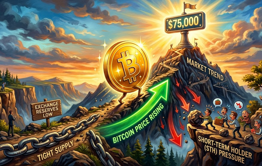 Bitcoin thử thách mốc 75.000 USD khi nguồn cung thắt chặt – Liệu áp lực bán từ STH có chặn đứng đà tăng?缩略图 Bitcoin thử thách mốc 75.000 USD khi nguồn cung thắt chặt – Liệu áp lực bán từ STH có chặn đứng đà tăng?