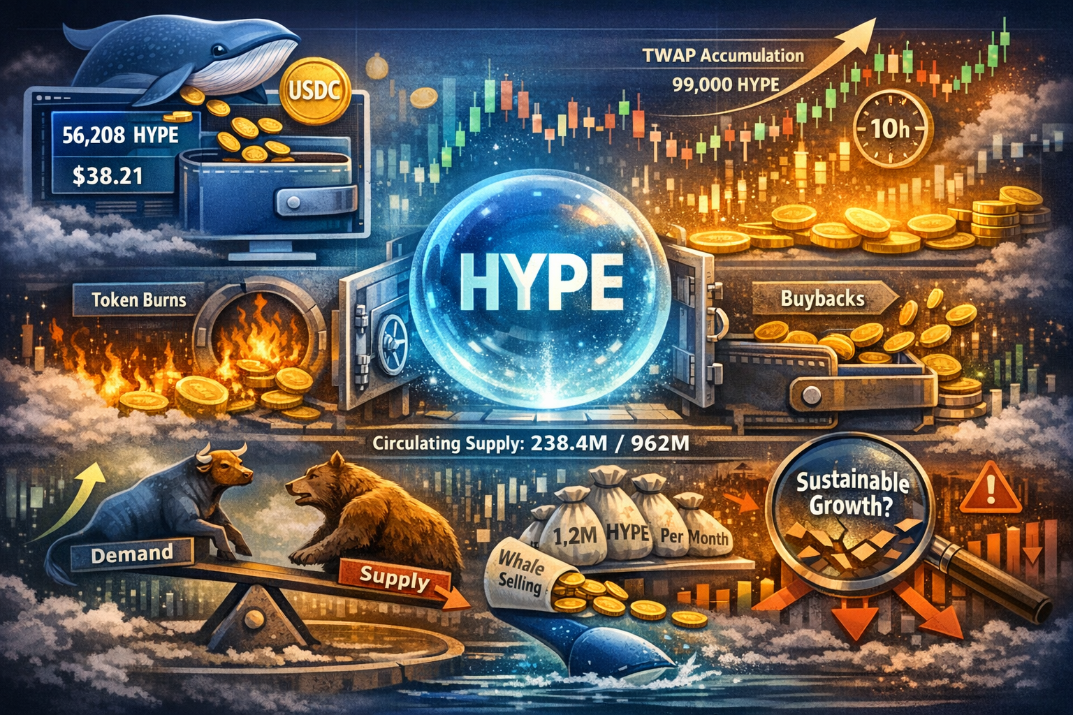 Hyperliquid: Cá voi tăng vị thế mua, liệu giá HYPE có thể chạm mốc 50 USD?