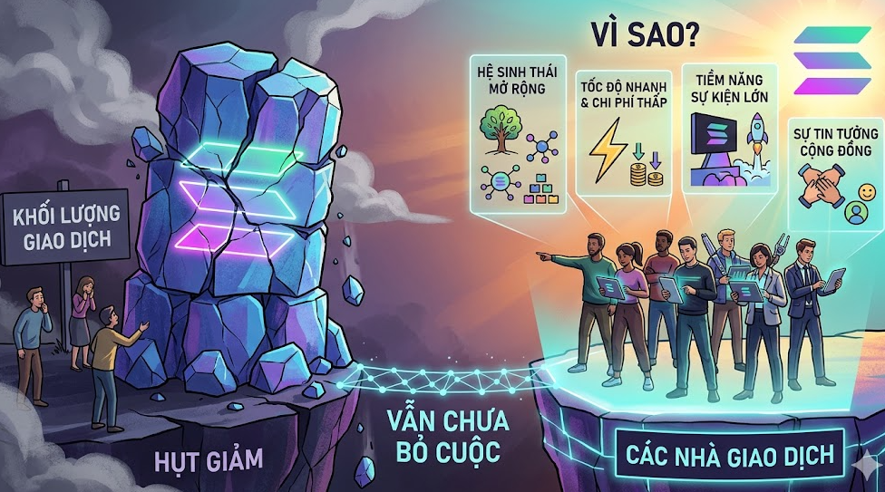 Khối lượng giao dịch Solana mong manh nhưng các nhà giao dịch vẫn chưa bỏ cuộc – Vì sao?