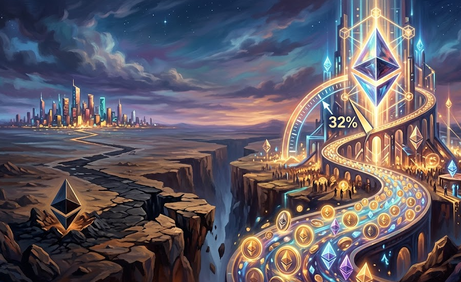 Staking Ethereum vượt mốc 32% nhưng ETH vẫn thiếu một động lực then chốt