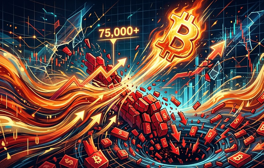 Giá Bitcoin giảm về 75.000 USD khi việc đóng cửa eo biển Hormuz gây áp lực lên thị trường dầu mỏ